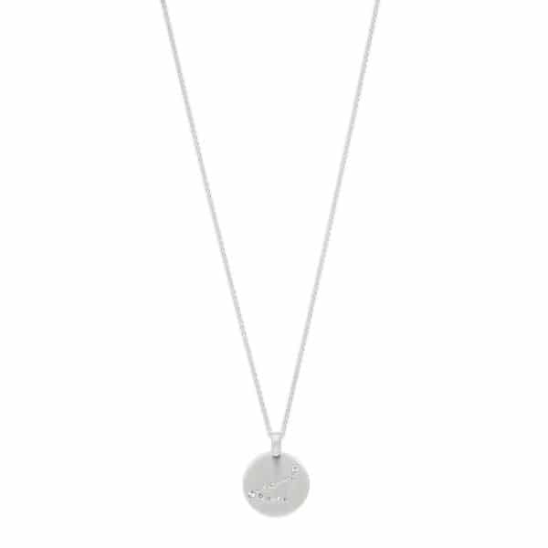 STENBUK stjernetegns-halskæde, sølvbelagt